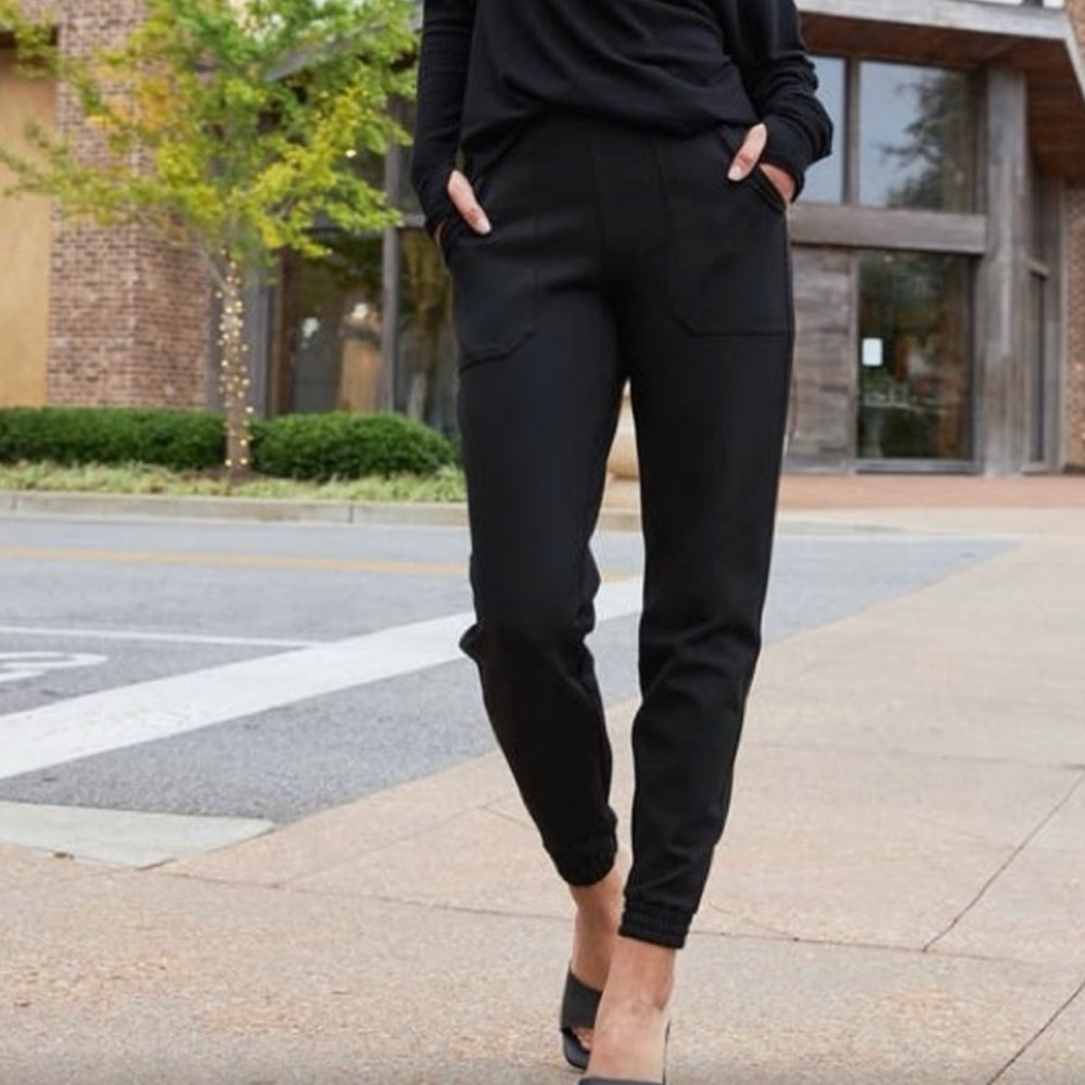 Women's Spanx Perfect Pant Ankle Joggers size XL Black Pants